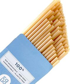 img 4 attached to Sustainable Sugarcane Drinking Straws - Pack of 50 Biodegradable, Compostable & Plastic-Free Straws in Standard Size by EQUO