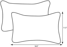 img 3 attached to Shop the Pillow Perfect Outdoor/Indoor Clemens Noir Lumbar Pillows, 2-Pack