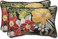 shop the pillow perfect outdoor/indoor clemens noir lumbar pillows, 2-pack logo