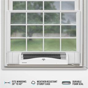img 2 attached to 🌬️ Vornado TRANSOM Window Fan - 4 Speeds, Remote Control, Reversible Exhaust Mode, Weather Resistant Case - White