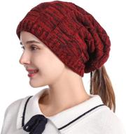 tutuko winter knitted ponytail beanie outdoor recreation for outdoor clothing logo