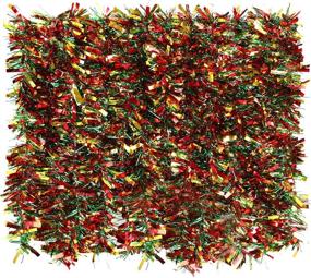 img 4 attached to Add Sparkle to Your Christmas Tree with BBTO 39.4 Feet Mixed Color Tinsel Garland – Pack of 6 (Red, Green, and Gold)