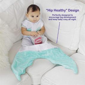 img 3 attached to Blankie Tails Baby Mermaid Wearable Blanket - Double Sided Super Soft and Cozy Minky Fleece Blanket, Machine Washable (Small)