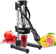 🍊 frifer commercial manual citrus juicer hand press - heavy duty cast iron fuselage and base, stainless steel funnel & filter screen - long-lasting and effortless cleaning (black) logo