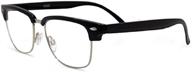 👓 clear bifocal reading glasses with semi-rimless metal design logo