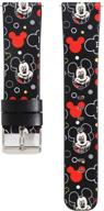 🐭 sufcusny cute cartoon leather band strap with lovely style – wristband bracelet for fitbit versa 2/versa/versa lite/versa se, black mickey design logo