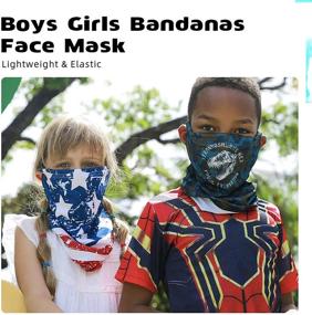 img 3 attached to Bandanas Activated Balaclava Panda_Hearted Rainbow_Sky Girls' Accessories in Fashion Scarves