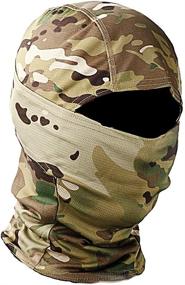 img 4 attached to Wind-Resistant Military Camo Face Mask Balaclava for Men and Women – Ideal for Tactical Training, Cycling, Skiing, and Hunting