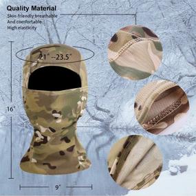 img 3 attached to Wind-Resistant Military Camo Face Mask Balaclava for Men and Women – Ideal for Tactical Training, Cycling, Skiing, and Hunting