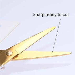 img 3 attached to ✂️ Clear Acrylic Gold Craft Scissors: Premium Stainless Steel Cutting Tool for Home, Office, and School