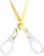 ✂️ clear acrylic gold craft scissors: premium stainless steel cutting tool for home, office, and school logo