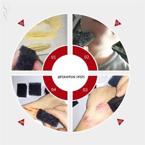 img 1 attached to 🎃 Enhance Your Cosplay with MEICOLY Stipple Sponge: Halloween Makeup, Xmas Blood, Scar, Stubble, Wound, and Special Effects - 3pcs, Black