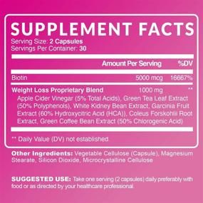 img 3 attached to 💊 MAV Nutrition Biotin Fat Burners for Women - Weight Loss & Appetite Suppressant Diet Pills with Apple Cider Vinegar, Green Tea Extract - Gluten Free, Non-GMO, Vegetarian Friendly - 60 Count