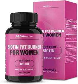 img 4 attached to 💊 MAV Nutrition Biotin Fat Burners for Women - Weight Loss & Appetite Suppressant Diet Pills with Apple Cider Vinegar, Green Tea Extract - Gluten Free, Non-GMO, Vegetarian Friendly - 60 Count