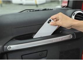 img 3 attached to Черный автомобильный передний сопровождающий ручка для захвата с ящиком для хранения для Jeep Wrangler JK & Unlimited (2011-2018)