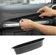 black car passenger side co-pilot grab handle storage box for jeep wrangler jk & unlimited (2011-2018) logo