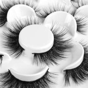 img 1 attached to 🔥 Premium Collection: 10 Pairs of Professional Reusable 3D Mink False Eyelashes - Natural, Thick, and Fluffy Faux Mink Lashes