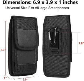 img 1 attached to 📱 Jmart Cell Phone Holster for Samsung Galaxy S21 Ultra S20+ S10E S9 Note 20 10 9 8 A01 A11 A20 A21 A51 A71 A02s A12 A32 A42 A52 A72 5G iPhone 13 Pro Max 12 11 Nylon Belt Clip Holster Phone Holder Pouch - Ultimate Protection and Convenience