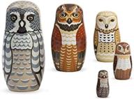 🦉 hearthsong 730424 owl nesting set: a whimsical addition to your home logo