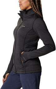 img 2 attached to Columbia Womens Fleece Black Heather Women's Clothing for Coats, Jackets & Vests