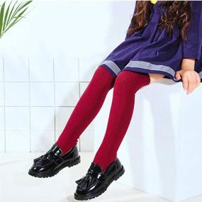img 2 attached to Girls Knee High Socks Stockings Girls' Clothing