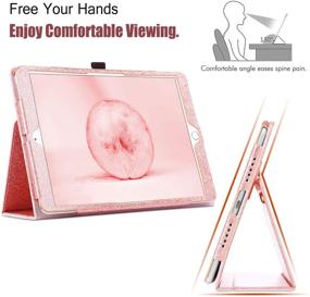 img 2 attached to 📱 BENTOBEN iPad 10.2 Case: Glitter Folio Stand with Pencil Holder, Rose Gold - 9th/8th/7th Gen iPad 2021/2020/2019