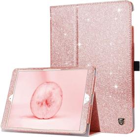 img 4 attached to 📱 BENTOBEN iPad 10.2 Case: Glitter Folio Stand with Pencil Holder, Rose Gold - 9th/8th/7th Gen iPad 2021/2020/2019