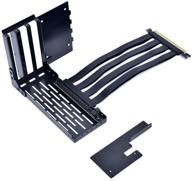 🔌 lian li lan2-1x high-end pci-e x16 3.0 black extender riser cable (200mm) and covert bracket for lancool ii/lancool 2 | not compatible with rtx 3080/3090 and pcie 4.0 logo