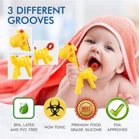 img 1 attached to 👶 Safe and Soothing Baby Teething Toys for Newborns – BPA Free Silicone Teether Set (5-Pack) | Freezer Safe| Ideal Infant and Toddler Gum Relief | Perfect Baby Shower Gift
