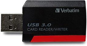 img 2 attached to 💻 Verbatim Кард-ридер для кармана USB 3.0 - черный: Быстрое и портативное решение для передачи данных