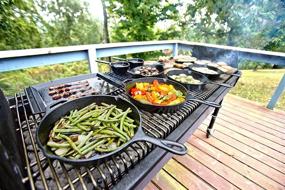 img 1 attached to 🍳 Lodge Seasoned Cast Iron Rectangular Griddle - Extra-Large Chef’s Serving Platter (15 x 12.25 Inches)