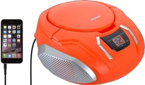 img 1 attached to Sylvania Portable CD Boombox With AM/FM Radio (Orange)