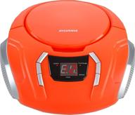 sylvania portable cd boombox with am/fm radio (orange) logo