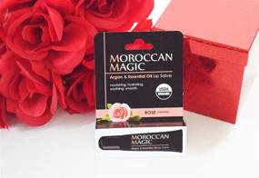 img 1 attached to Moroccan Magic Organic Lip Salve Pack - Natural Cold Pressed Argan & Essential Oils Lip Care - Smooth Application - Non-Toxic & Cruelty Free - Coconut Almond & Rose - 2 Pack