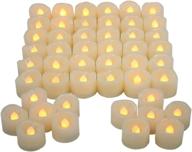 candle choice votive candles 48 pack - flameless led tea lights for decor - battery operated flickering small tealights - thanksgiving, wedding, birthday, baby party, christmas, halloween decorations логотип