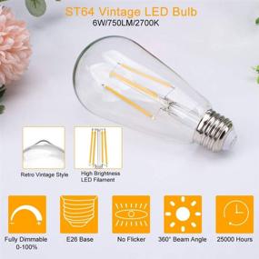 img 3 attached to 💡 Vintage Filament Dimmable Bathroom and Restaurant Lighting