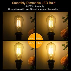 img 2 attached to 💡 Vintage Filament Dimmable Bathroom and Restaurant Lighting