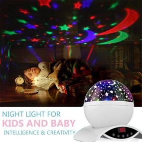 img 3 attached to Kids Star Projector Night Light - Chargeable Baby Bedroom Night Light Projector with Timer Remote and Gift - White