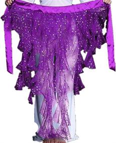 img 4 attached to Foxtails Triangle Chiffon Sequins Costumes Sports & Fitness