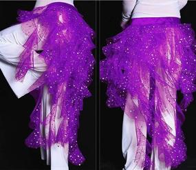 img 3 attached to Foxtails Triangle Chiffon Sequins Costumes Sports & Fitness