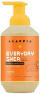 🌿 пена для умывания рук alaffia everyday shea, без запаха. нежное очищающее средство и увлажнитель с маслом ши, кокосовым маслом и нимом из честной торговли. не тестируется на животных, не содержит парабенов, веганская. 18 унций. логотип