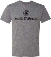 👕 smith & wesson authentic logo tee: a stylish addition to men's clothing collection logo