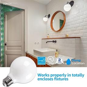 img 2 attached to 💡 TORCHSTAR Dimmable Frosted Filament Bathroom Industrial Electrical: The Perfect Lighting Solution for Your Bathroom Space