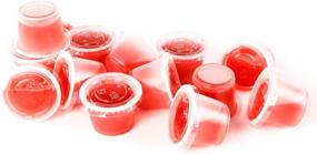 img 2 attached to 🥤 125 Pack of 1 Ounce Mini Clear Plastic Cups with Lids for Jello Shots, Condiment Sauces, Dips, Souffle - Ideal for Restaurants, Parties, and Events