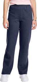 img 4 attached to 🌿 Comfy and Sustainable: Hanes Women's EcoSmart Open Bottom Leg Sweatpants