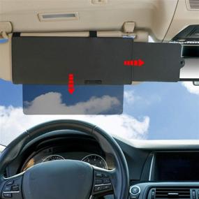 img 2 attached to 🌞 WANPOOL Car Visor Sunshade Extender with See-Through Piece for Enhanced Protection and Easy Pull Downward