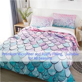 img 2 attached to RYNGHIPY Mermaid Comforter Colorful Collections