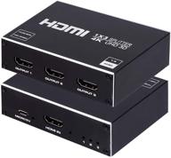 🔌 hdmi сплиттер 1x3: поддержка 3d и 4k x 2k для hdtv, stb, dvd, ps3, проектора и других устройств логотип