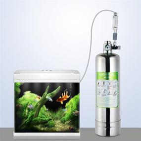 img 2 attached to 🌱 2L ZRDR Co2 Generator System for Aquarium Plants - Pressure Gauge, Automatic Pressure Relief Valve, Bubble Counter, Stable Output - Steel Bottle Base Included