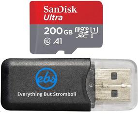 img 4 attached to 📱 High-capacity SanDisk 200GB Micro SDXC Memory Card Bundle for Samsung Galaxy A6, A6+, A8, A8 Star Phone - UHS-I Class 10 (SDSQUAR-200G-GN6MN) & Everything But Stromboli (TM) Card Reader